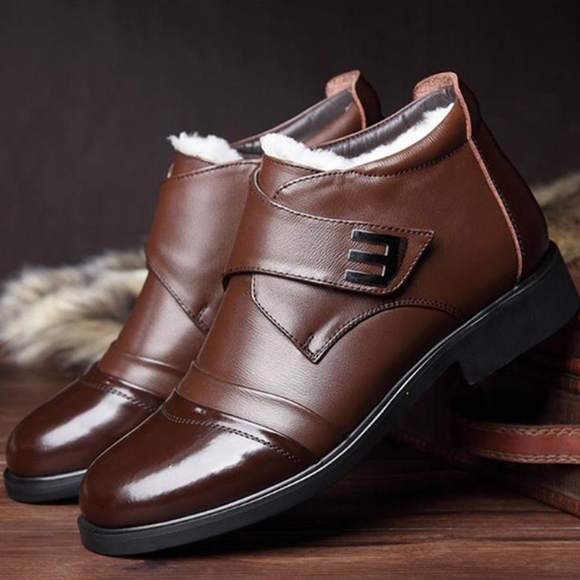 Shoes - High Quality Men's Genuine Leather Warm Boots