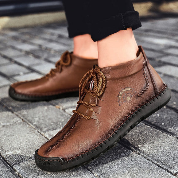 Shoes - Fashion Men's Waterproof Genuine Leather Boots