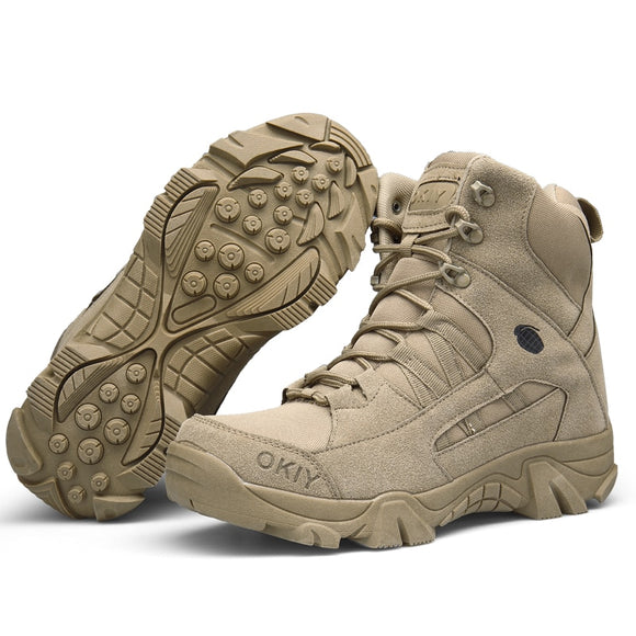 2020 Military Men Outdoor Genuine Leather Ankle Boots