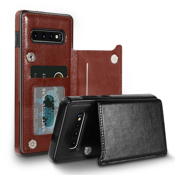 Card Slot Flip Phone Case For Samsung S20Ultra S8 S9 S10 S10Plus A51 A71 A50 A70 A40 Leather Case