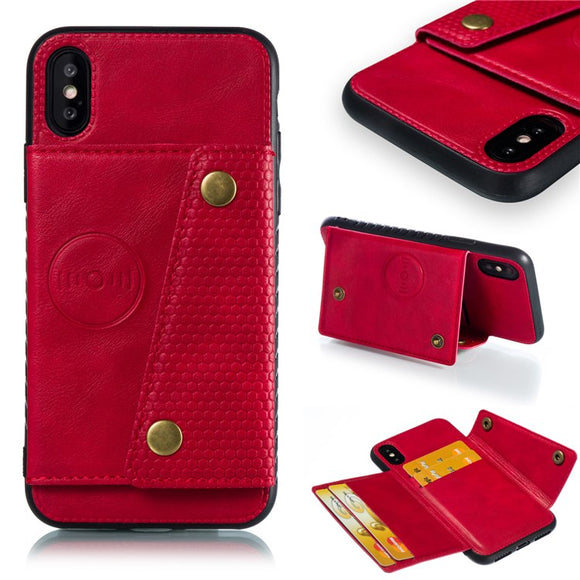 Wallet Leather Car Magnetic Case For iPhone 6/6S/7/8 Plus/ X/XS MAX/XR