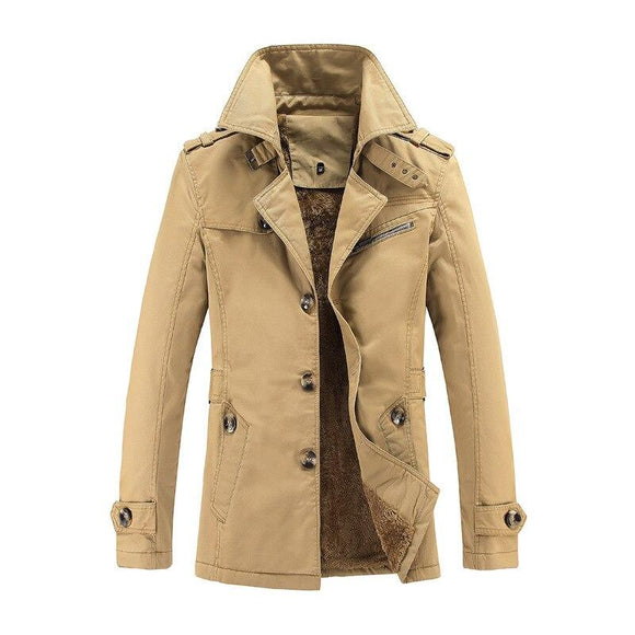 2020 Autumn Winter Men Jacket Fashion Cotton Coat Slim Fit Coat Casual Thicken Overcoat