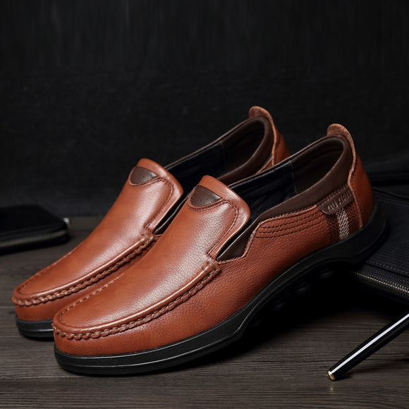 Shoes - High Quality Genuine Leather Men's Loafers