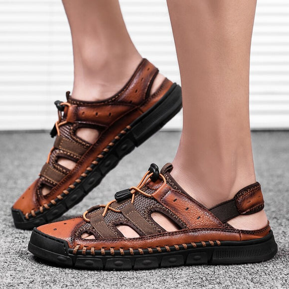 2020 New Summer Elastic Band Leather Sandals