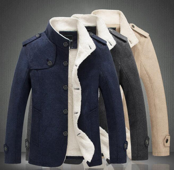 Kaaum New Wool Blend Fashion Winter Jacket