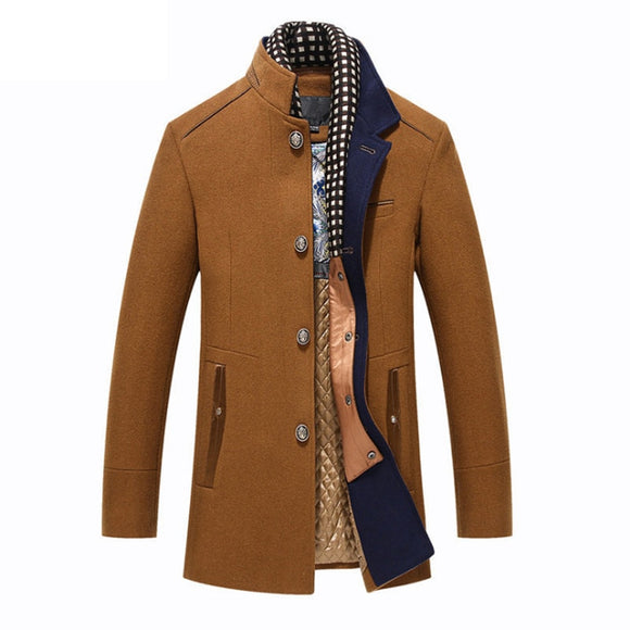 New Men's Wool Coat Winter Slim Fit England Style（Buy 2 Got 10% Off, 3 Got 15% Off）