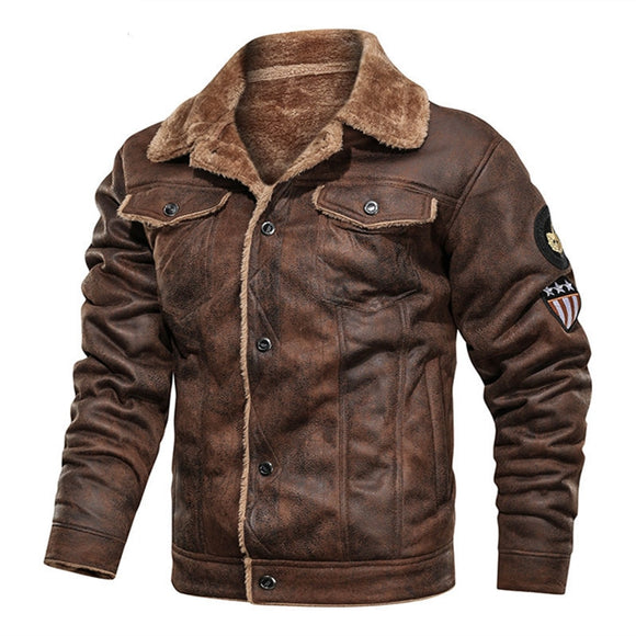New fashion men's leather jacket(BUY 2 GOT 10% OFF, 3 GOT 15% OFF）