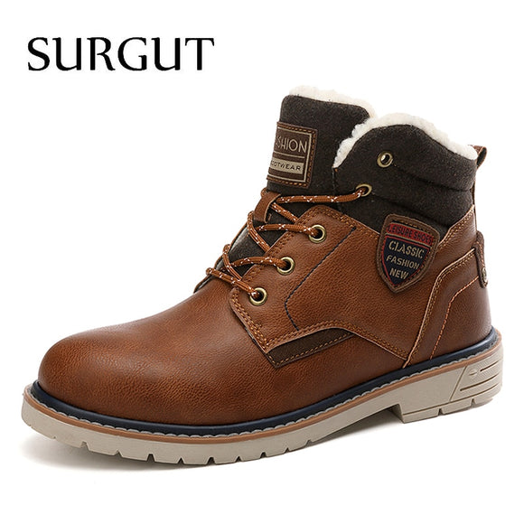 New Winter Autumn Leather Waterproof Boots