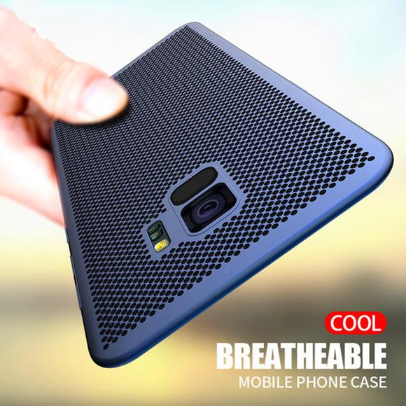 Case & Strap - Luxury Ultra Slim Grid Heat Dissipate Shockproof Phone Case For Samsung S8 S9 Plus Note 8 9 s10 plus