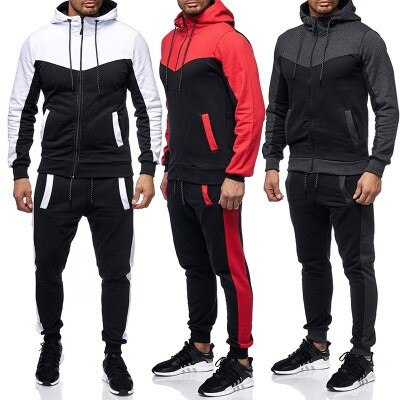 Spring And Autumn Men's Casual Sportswear Men's Hooded Two-piece Suits