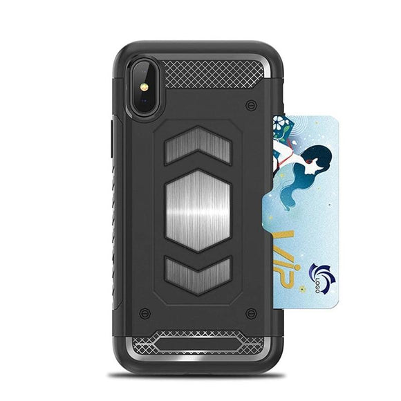 Armor Hybrid Car Magnetic Suction Bracket Case for iphone X XS XR XS MAX( No Magnetic Car Mount )