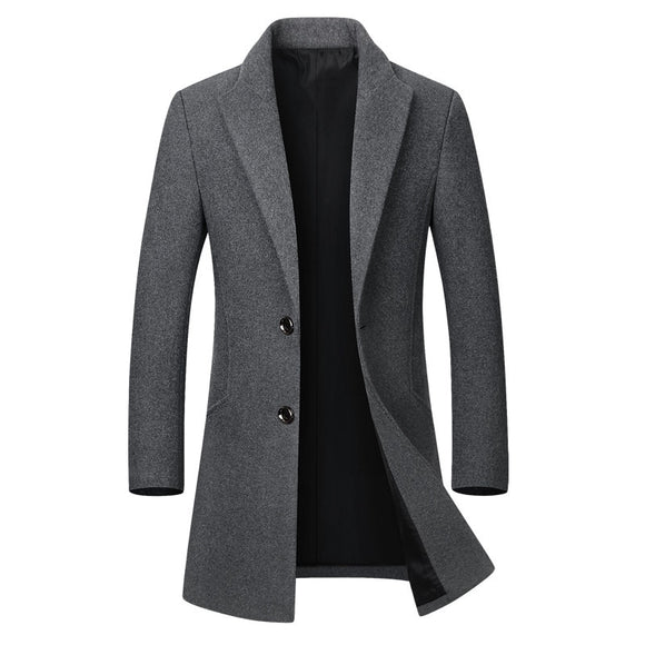 High quality casual Slim collar wool coat（Buy 2 Got 10% Off, 3 Got 15% Off）