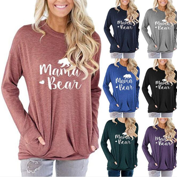Kaaum Women's Letter Print Casual Pullover