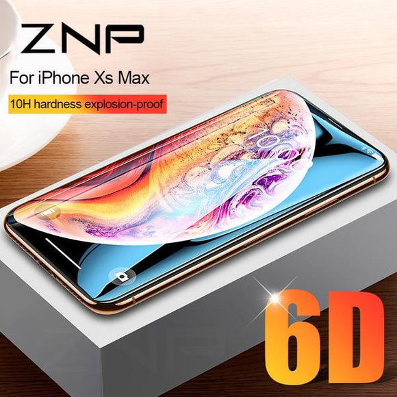 6D Full Cover Protection Glass For iPhone X XS XR XS Max